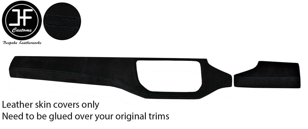 BLACK STITCH DASH DASHBOARD TRIMS KIT SUEDE COVERS FOR SEAT IBIZA MK5 V 17-20