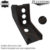 BEIGE STITCH CENTRE CONSOLE TRIM LEATHER COVERS FITS PORSCHE 914 1969-1976