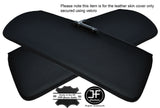 BLACK STITCHING 2X SUN VISORS LEATHER COVERS FITS FIAT 900E CUSTOM NEW