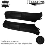 BLACK STITCH ITALIAN LEATHER PILLAR KIT COVERS FITS VW GOLF MK5 V 04-09 5 DOOR