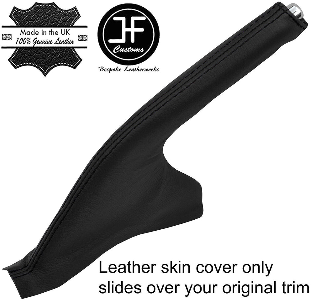 BLACK STITCHING TOP GRAIN LEATHER HANDBRAKE GAITER FITS HONDA ACCORD 1998-2002
