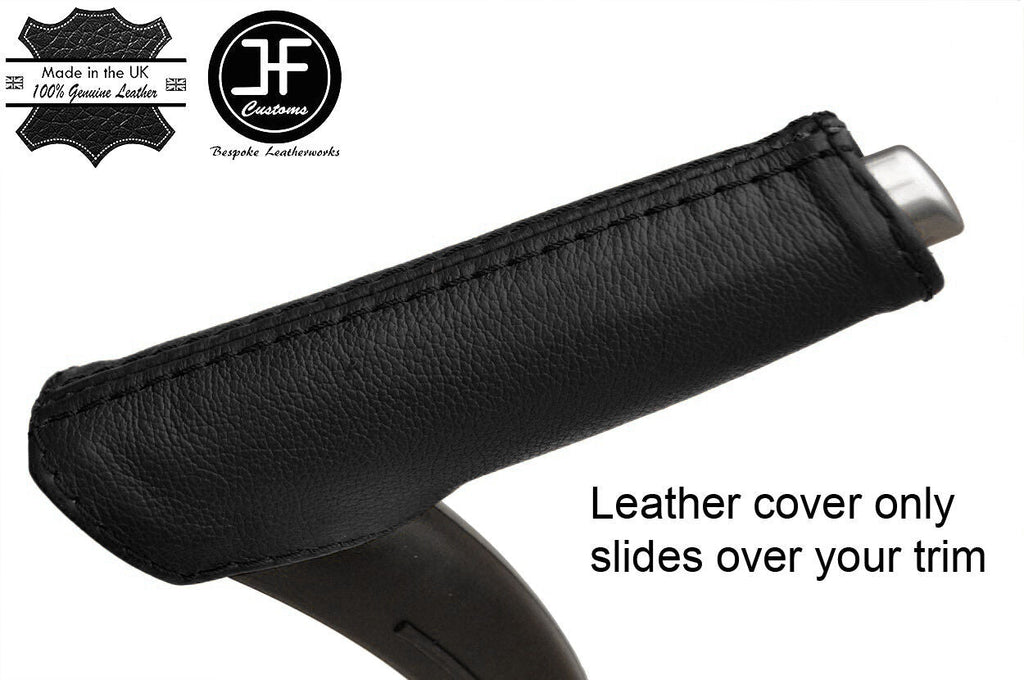 BLACK REAL LEATHER HANDBRAKE HANDLE COVER FITS AUDI A3 8P 04-12 CUSTOM NEW