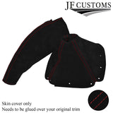 FITS GEAR  HANDBRAKE GAITER BLACK SUEDE FITS MAZDA MIATA MX5 MK1 RED STITCH