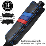 BLUE STITCH TRI STRIPE HANDBRAKE HANDLE LEATHER COVER FITS BMW Z3 1995-2004
