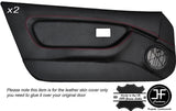 RED STICH 2X FULL DOOR CARD LEATHER COVERS FITS MG MGF MK1 95-99 STYLE 2