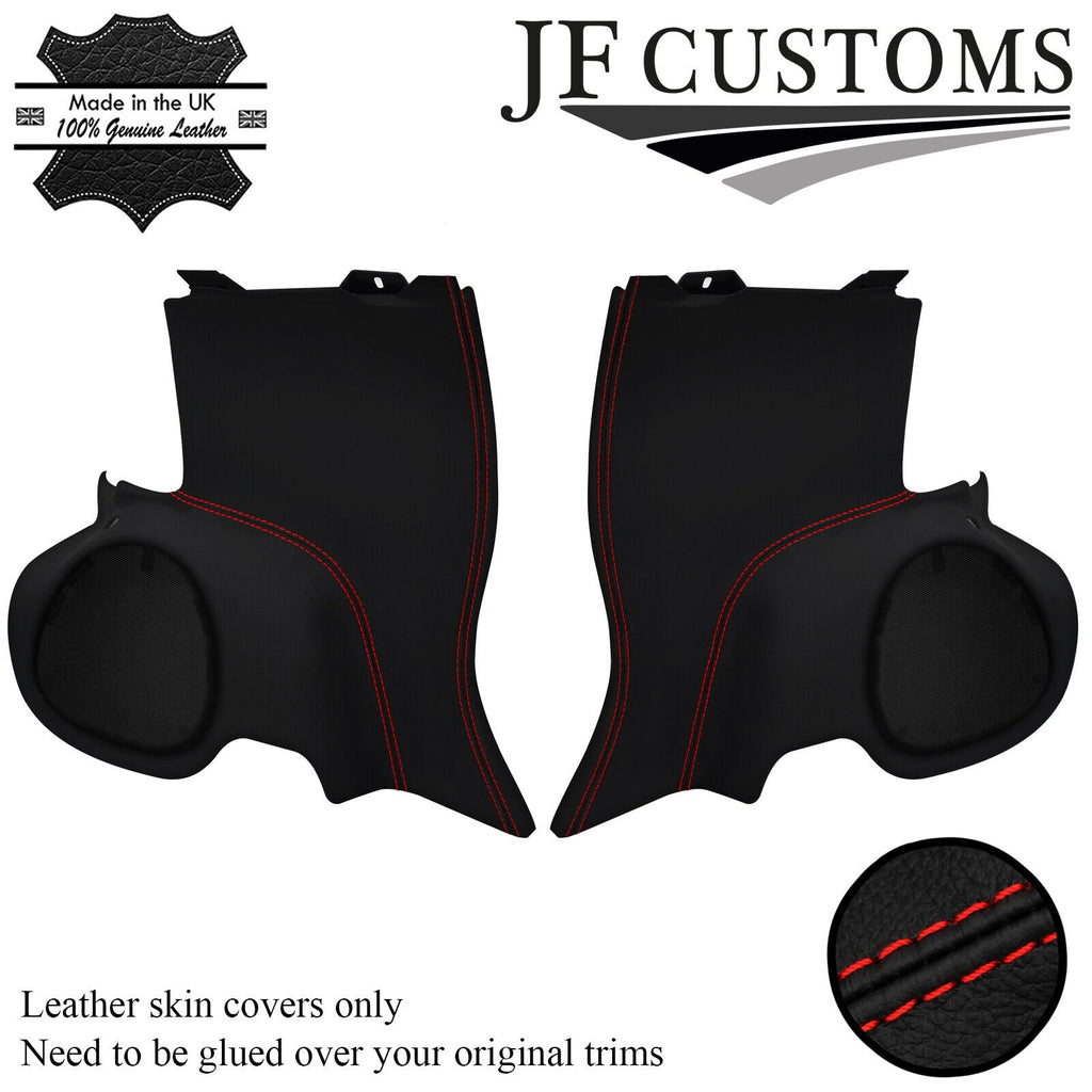 RED STITCH LEATHER 2X REAR SPEAKER PANEL TRIM COVERS FOR CORVETTE C5 97-04