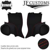 RED STITCH LEATHER 2X REAR SPEAKER PANEL TRIM COVERS FOR CORVETTE C5 97-04