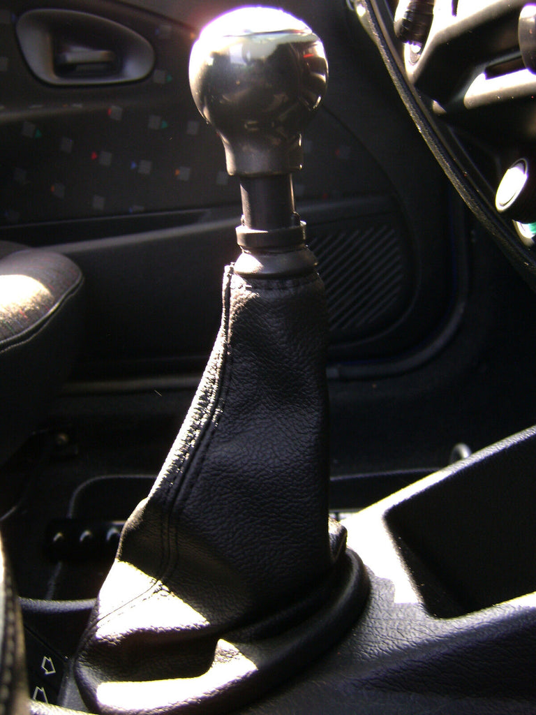 FITS CITROEN SAXO VTR VTS GEAR GAITER SHIF BOOT LEATHER BLACK STITCHING