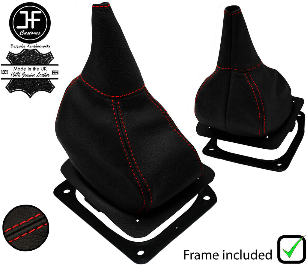 RED STITCH LEATHER SHIFT+PLASTIC FRAME FOR TOYOTA COROLLA LEVIN AE86 83-87