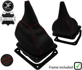 RED STITCH LEATHER SHIFT+PLASTIC FRAME FOR TOYOTA COROLLA LEVIN AE86 83-87