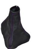 PURPLE STITCH FITS VAUXHALL OPEL VECTRA C SIGNUM 2002-2008 LEATHER GEAR GAITOR