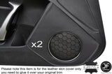WHITE STICH 2X DOOR SPEAKER TRIM LEATHER COVER FOR TOYOTA GT86 SUBARU BRZ 12-16
