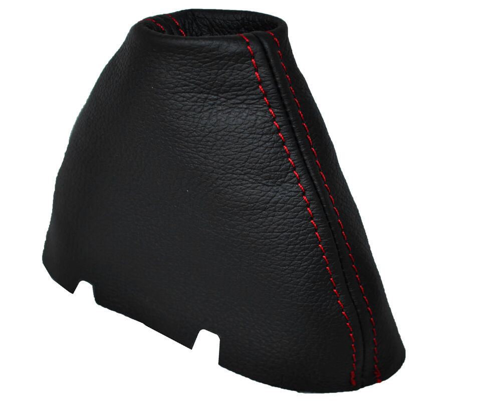 RED STITCH FITS MERCEDES C CLASS AUTO W203 2000-2007 LEATHER GEAR GAITER BOOT