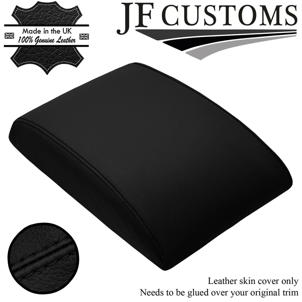 BLACK STITCH ITALIAN LEATHER ARMREST LID COVER FOR VW CADDY TOURAN 03-10