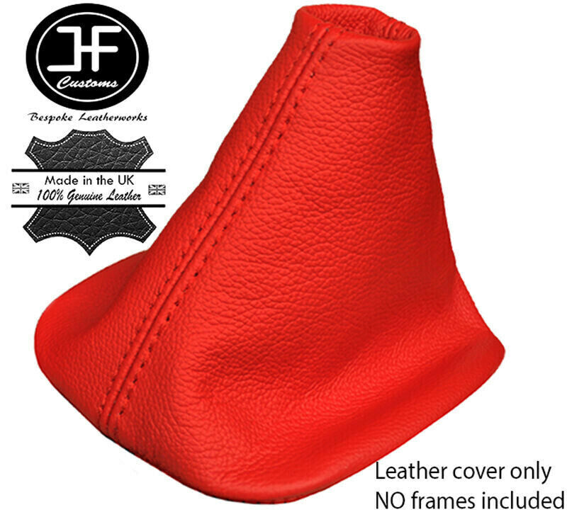 RED  REAL LEATHER MANUAL GEAR GAITER FITS VW VOLKSWAGEN UP 2011+ CUSTOM NEW