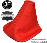 RED  REAL LEATHER MANUAL GEAR GAITER FITS VW VOLKSWAGEN UP 2011+ CUSTOM NEW