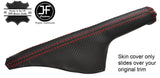 RED STITCHING CARBON FIBER VINYL HANDBRAKE GAITER FITS HONDA CRX 1988-1991