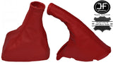 DARK RED LTHR GEAR HANDBRAKE GAITER FOR VAUXHALL OPEL CAVALIER VECTRA A CALIBRA