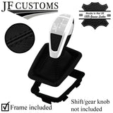 BLACK STITCH ITALIAN LEATHER AUTO DCT GEAR + FRAME FOR BMW E90 E92 E93