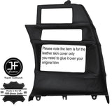 BLACK STITCH RADIO BEZEL TRIM SURROUND LEATHER COVER FITS CORVETTE C4 1994-1996
