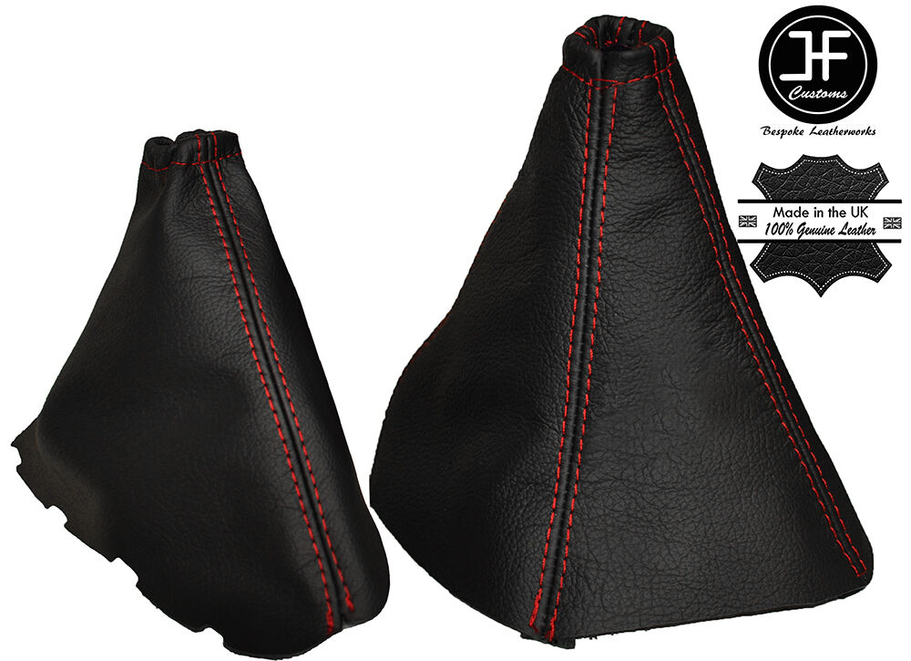 RED STITCHING MANUAL LEATHER GEAR HANDBRAKE GAITER FOR KIA SORENTO 2002-2006