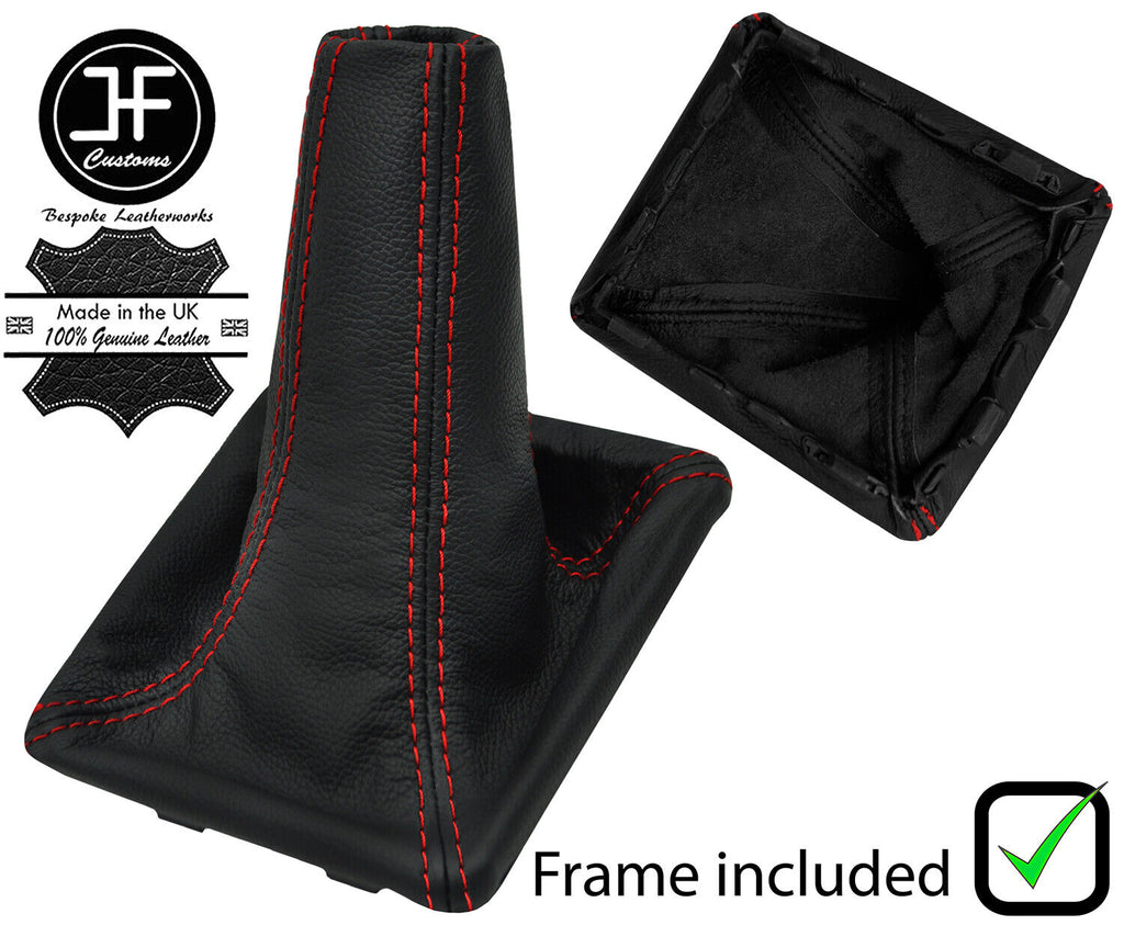 RED STITCH LEATHER MANUAL GEAR+PLASTIC FRAME FITS LANCIA Y 1995-2000 CUSTOM NEW