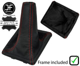 RED STITCH LEATHER MANUAL GEAR+PLASTIC FRAME FITS LANCIA Y 1995-2000 CUSTOM NEW