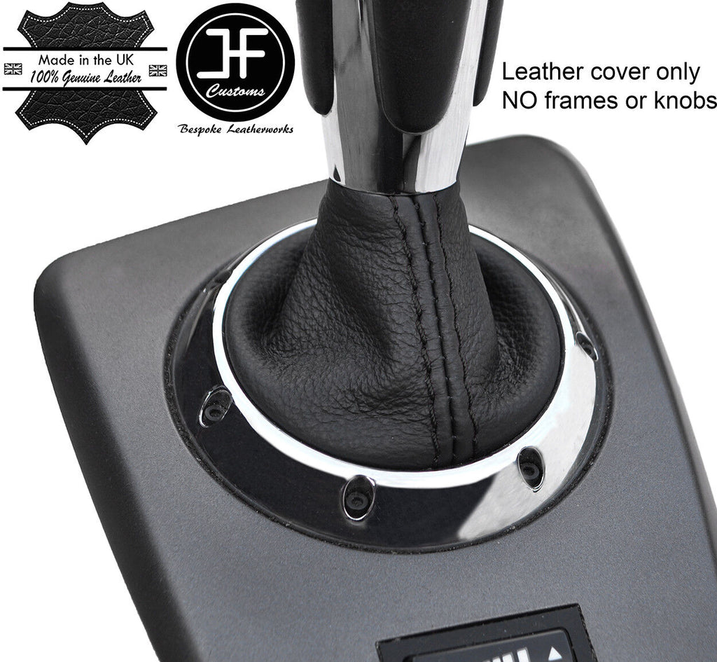 BLACK STITCH TOP GRAIN LEATHER GEAR GAITER FITS BMW 3 SERIES E46 SMG 98-05