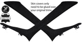 BLACK STITCH 2X A PILLAR SUEDE COVERS FITS FIAT 500L 500 L 2012-2018 CUSTOM NEW