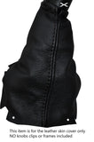BLACK STITCHING LEATHER MANUAL GEAR GAITER FITS NISSAN MICRA ACENTA 2007-2010