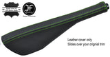 GREEN STITCH TOP GRAIN LEATHER HANDBRAKE GAITER FOR VW T6 TRANSPORTER CARAVELLE