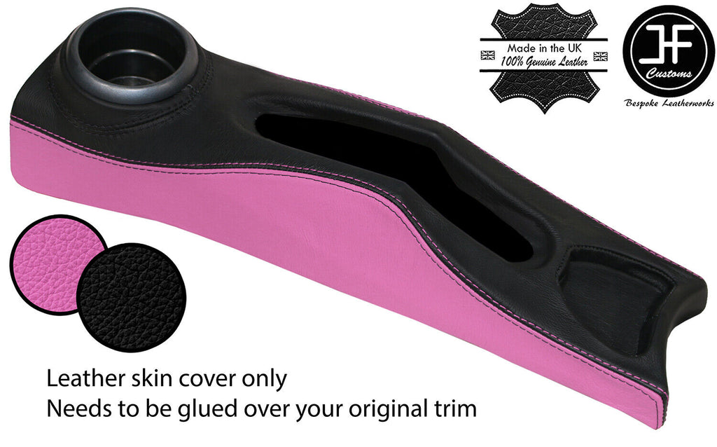 BLACK PINK CENTRE CONSOLE TRIM LEATHER COVER FITS BMW MINI R50 R52 R53 04-06