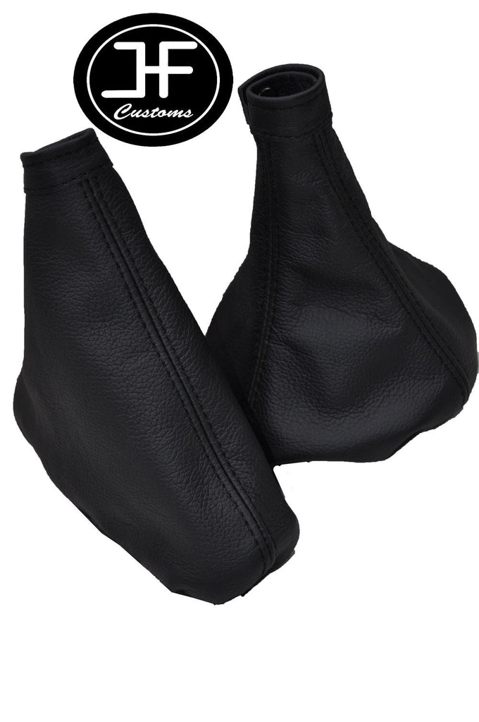 BLACK STITCH FOR ALFA ROMEO 156 PRE-FACELIFT 98-02 GEAR HANDBRAKE REAL LEATHER