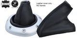 BLACK STITCH TOP GRAIN LEATHER GEAR & HANDBRAKE GAITER FOR MG TF MGTF MK2 00-06