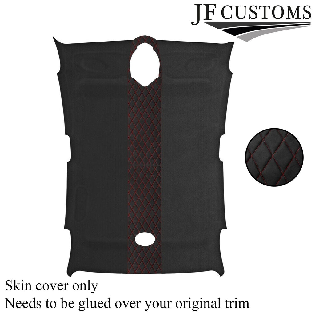 DSG2 D RED DIAMOND STITCH D GREY LUXE SUEDE HEADLINER COVER FOR ROVER 75 99-05