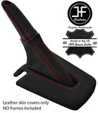 RED STITCH REAL LEATHER HANDBRAKE GAITER +HANDLE FOR BMW Z4 E85 E86 2002-2008