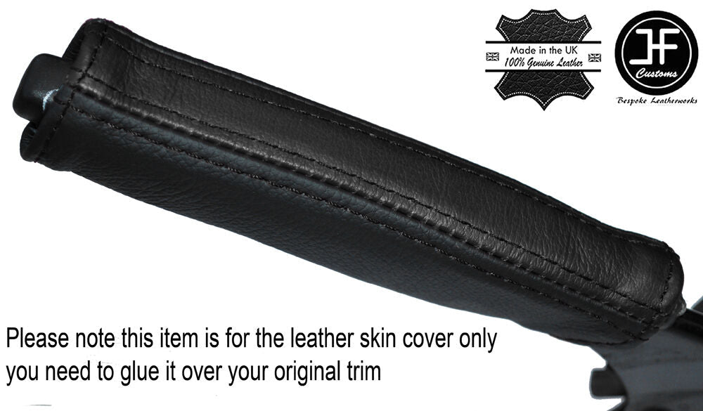 BLACK & BLACK LEATHER EMERGENCY E BRAKE HANDLE COVER FITS CAMARO FIREBIRD 93-02
