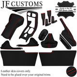 RED STITCH LEATHER COVERS FOR CORVETTE C6 05-13 FULL INTERIOR RECOVERY KIT