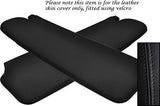 BLACK STITCHING 2X SUN VISORS LEATHER SKIN COVERS FITS SUNBEAM ALPINE CUSTOM NEW