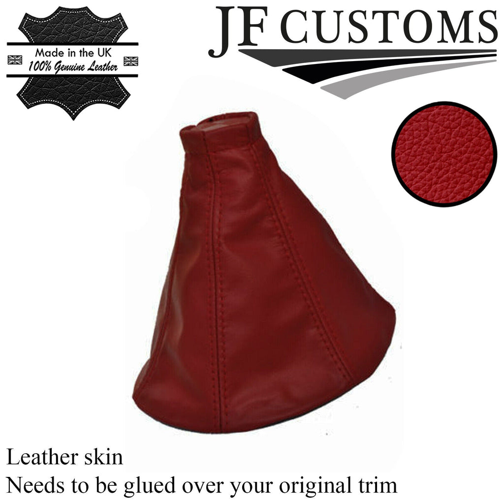FITS FORD MONDEO MK3 03-06 GEAR GAITER LEATHER IN DARK RED CUSTOM NEW MADE IN UK