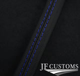 BLUE STITCH LEATHER 2X DOOR HANDLE TRIM COVERS FITS VW CORRADO VR6 88-95