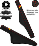 GERMAN FLAG RED STITCH LEATHER HANDBRAKE GAITER FOR VW GOLF MK4 BORA 98-04
