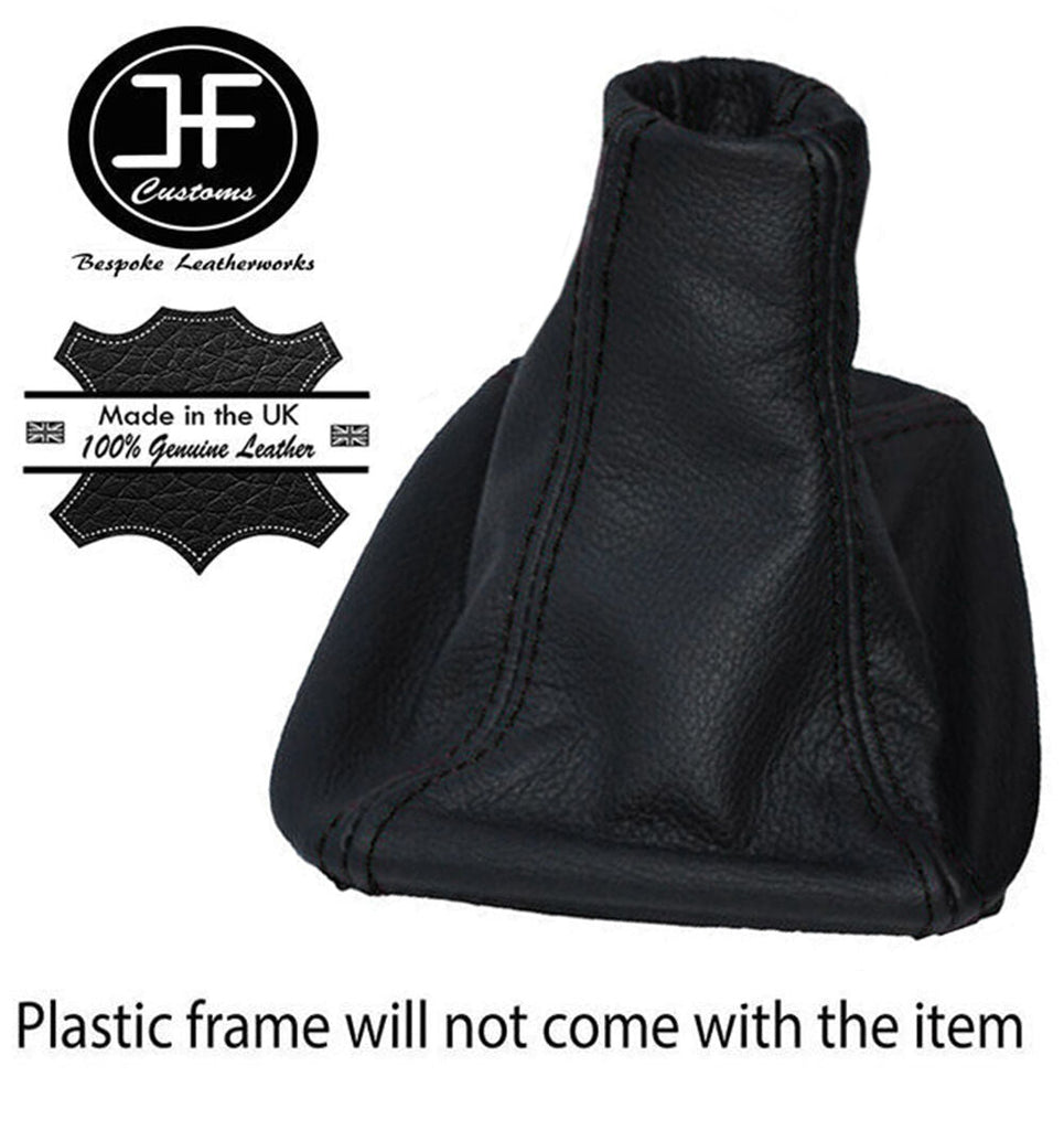 BLACK STITCH FITS SKODA OCTAVIA MK1 FL 2000-2004 GENUINE LEATHER GEAR GAITER