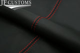 RED CROSS STITCH ITALIAN LEATHER 2X SUN VISOR COVERS FITS HUMMER H2 02-09
