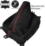 RED STITCHING REAL SUEDE MANUAL GEAR GAITER FITS MAZDA 323 323F 1995-1998