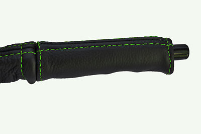 green stitch FITS PORSCHE 911 63-90  LEATHER HANDBRAKE HANDLE COVER ONLY