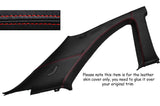 RED STITCH 2X B C PILLAR PANEL TRIM SKIN COVER FITS NISSAN SKYLINE R34 98-02