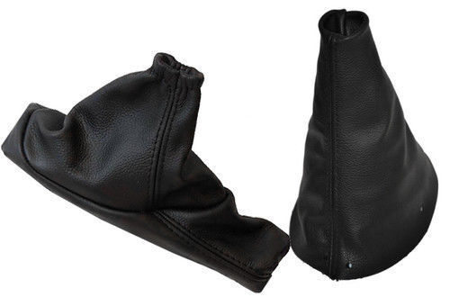 FITS PEUGEOT 407 HDI/S/SE GEAR GAITER + HANDBRAKE GAITER REAL BLACK LEATHER