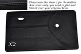 BLACK STITCH 2X FRONT DOOR CARDS LEATHER SKIN COVERS FITS MINI CLASSIC COOPER