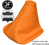 ORANGE REAL LEATHER FITS VW GOLF Mk4 1998-2003 5 & 6 SPEED GEAR STICK GAITOR